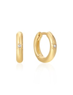 PENDIENTES ARO HUGGIE ESTRELLA PLATA CHAPADA
