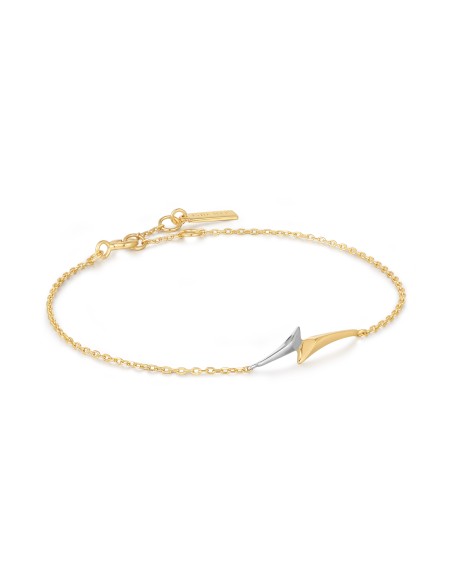 PULSERA CADENA FLECHA PLATA CHAPADA