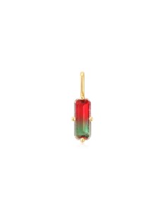 CHARM FACETADO ROJO PLATA CHAPADA