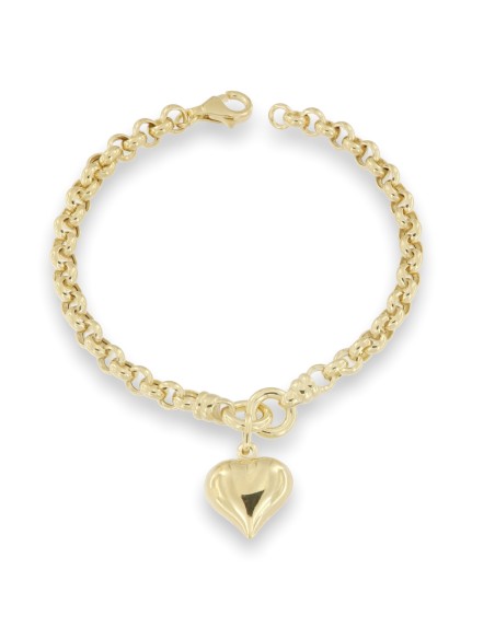 PULSERA ANILLAS LOVE PLATA CHAPADA 1ª LEY