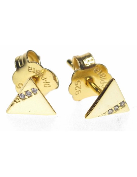PENDIENTES TRIANGULO ZN PLATA CHAP 1ª LEY