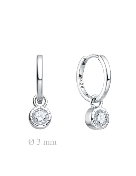 PENDIENTES ZN ESFERA PLATA DE 1ª LEY