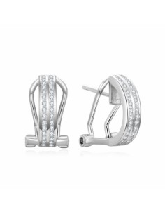 PENDIENTES OMEGA LINEAS ZN PLATA 1ª LEY