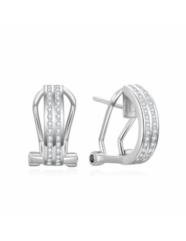 PENDIENTES OMEGA LINEAS ZN PLATA 1ª LEY