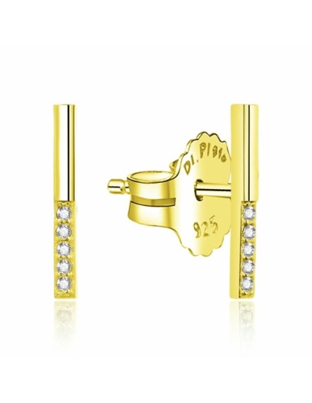 PENDIENTES MEDIA BARRA ZN BL PLATA CHAP DE 1ª LEY