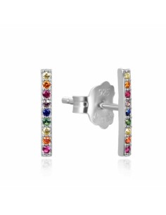 PENDIENTES BARRA ZN COLORES PLATA DE 1ª LEY