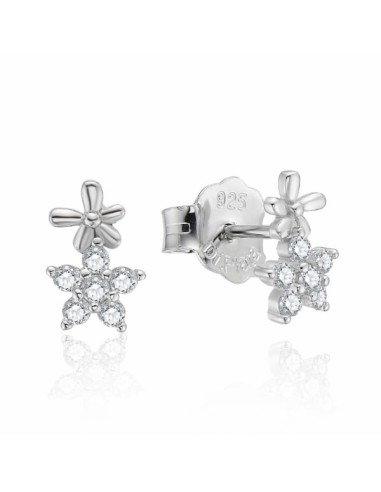 PENDIENTES FLORAL PLATA DE 1ª LEY