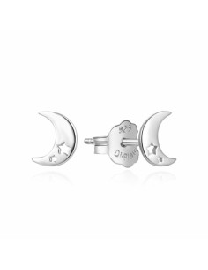 PENDIENTES LUNA ESTRELLA MINI PLATA DE 1ª LEY