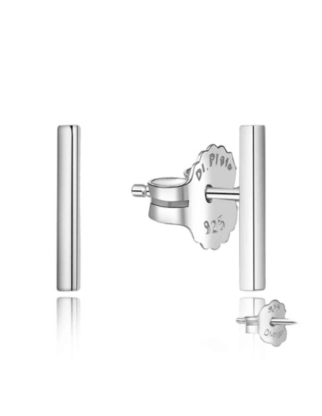 PENDIENTES BARRA LISA PLATA DE 1ª LEY