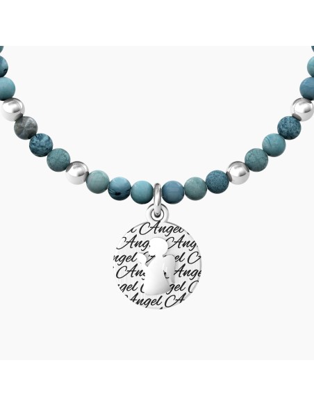 PULSERA ELÁSTICA  ACERO ÁNGEL PROTECCIÓN