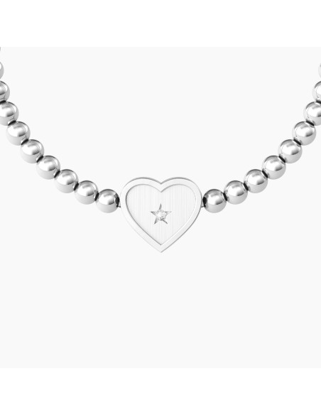 PULSERA ELÁSTICA ACERO CORAZÓN HIJA