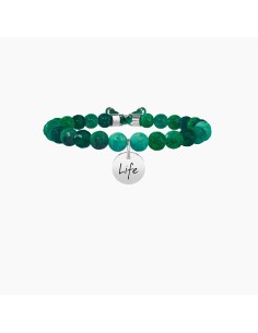 PULSERA ACERO ÁGATA VERDE ARMONÍA