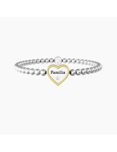 PULSERA ACERO CORAZÓN FAMILIA