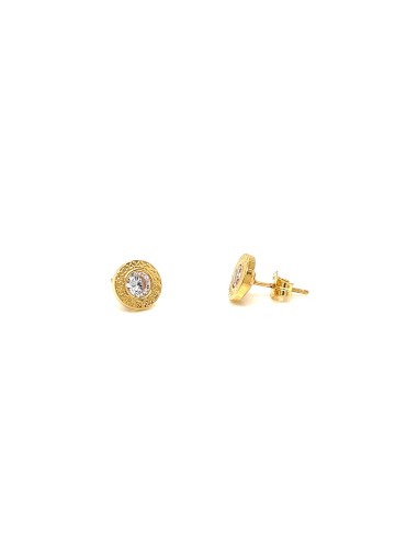 PENDIENTES ZN MEDI ORO DE 18K