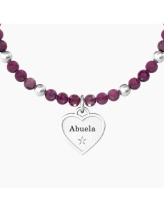 PULSERA ACERO ELÁSTICA CORAZÓN ABUELA TE QUIERO 2