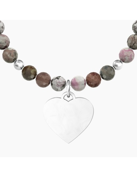 PULSERA ACERO ELÁSTICA CORAZÓN ABUELA
