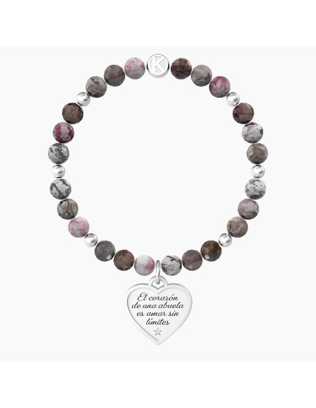 PULSERA ACERO ELÁSTICA CORAZÓN ABUELA