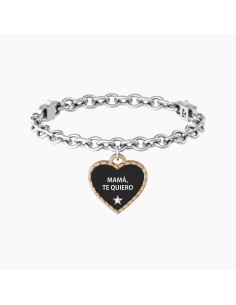 PULSERA ACERO CORAZÓN MAMÁ TE QUIERO