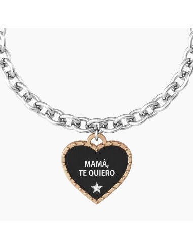 PULSERA ACERO CORAZÓN MAMÁ TE QUIERO