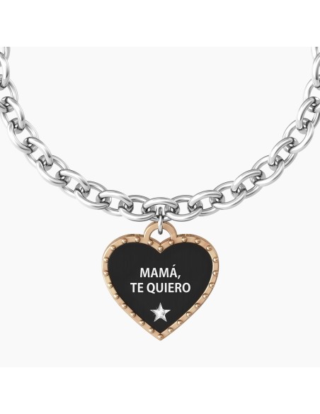 PULSERA ACERO CORAZÓN MAMÁ TE QUIERO