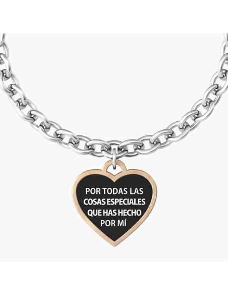 PULSERA ACERO CORAZÓN MAMÁ TE QUIERO