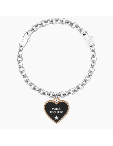 PULSERA ACERO CORAZÓN MAMÁ TE QUIERO
