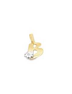 0,01ct-COLGANTE INICIAL LETRA "B" ORO DE 18K