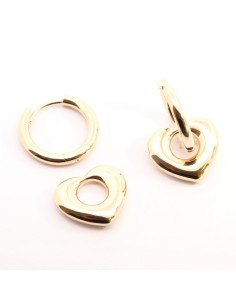 PENDIENTES LOVE PLATA CHAPADA DE 1ª LEY