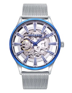 RELOJ AUTOMÁTICO ACERO IP AZUL BRAZALETE SR VA