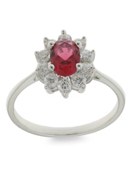 ANILLO RUBÍ ZN PLATA DE 1ª LEY