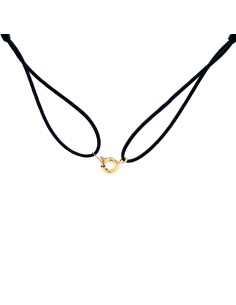 GARGANTILLA AMOR HILO NEGRO ORO DE 18K 2
