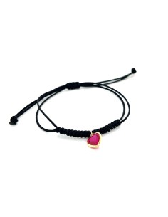 PULSERA AMOR HILO NEGRO ORO DE 18K