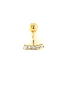 PIERCING OMBLIGO ZN BARRA ORO DE 18K