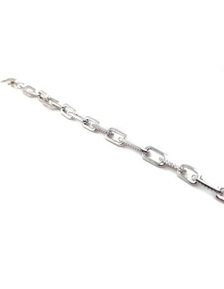 Pulsera eslabones zn plata 1ª ley