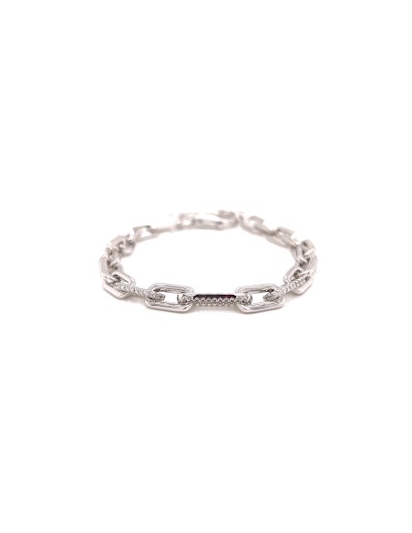Pulsera eslabones zn plata 1ª ley