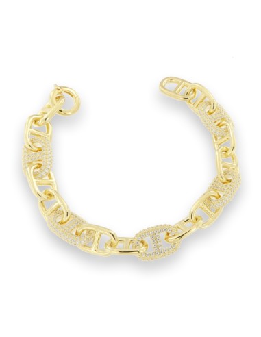 Pulsera doble dilaya gold plata de 1ª ley