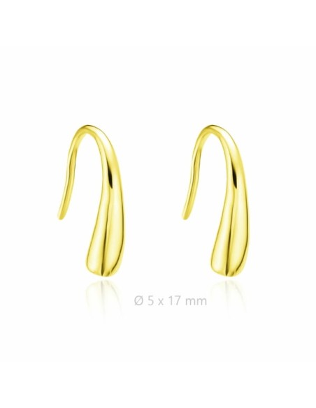 Pendientes 5x17mm plata chapada de 1ª ley