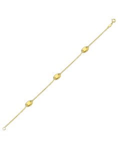 PULSERA 3 CALABROTES O.AMARILLO DE 18K