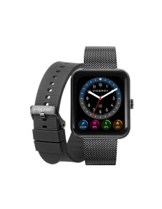 PACK RELOJ SMART ALUMINIO GRIS BRAZALETE Y CORREA