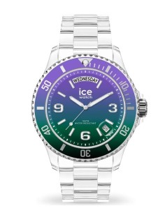 Reloj atardecer claro ice verde púrpura medio