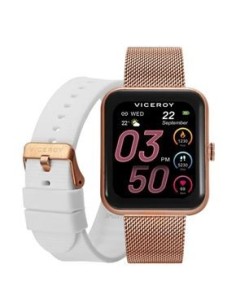 PACK RELOJ SMART ALUMINIO ROSADO BRAZALETE Y CORRE