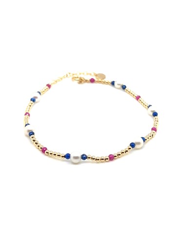 PULSERA COMBI PERLA BLURO ORO 9K