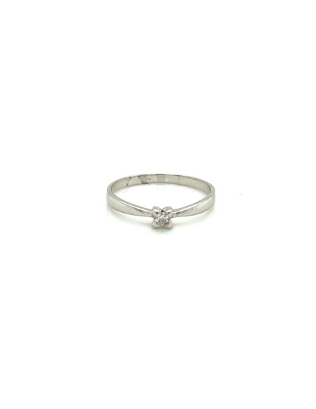ct-0.04 ANILLO LINA ORO BLANCO DE 18K