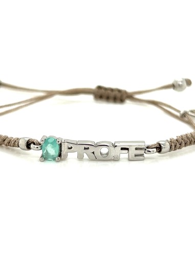 PULSERA TOPACIO PROFE PLATA DE 1ª LEY