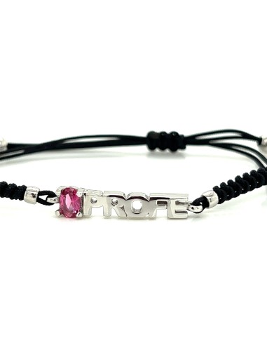PULSERA RUBI PROFE PLATA DE 1ª LEY