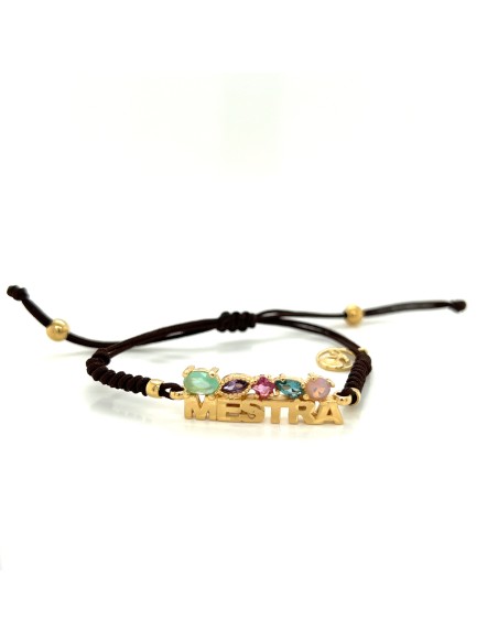 PULSERA MACRAME KAOS MESTRA PLATA CHAP DE 1ª LEY