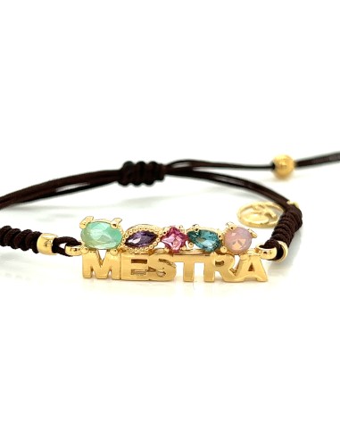 PULSERA MACRAME KAOS MESTRA PLATA CHAP DE 1ª LEY