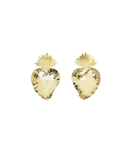 Pendientes love piña - dorado