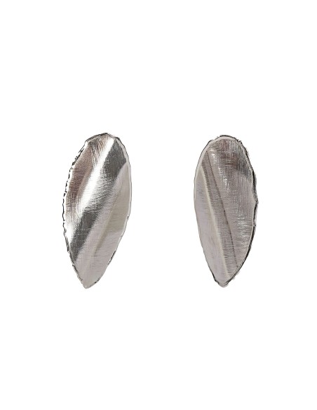 Pendientes oval - plateado