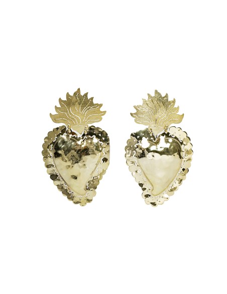 Pendientes love piña big - dorado